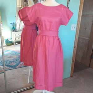 True Vintage 50s or 60s Linen Sheath Dress